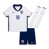 Echipament fotbal Anglia Jude Bellingham #10 Tricou Acasa European 2024 pentru copii maneca scurta (+ Pantaloni scurti)